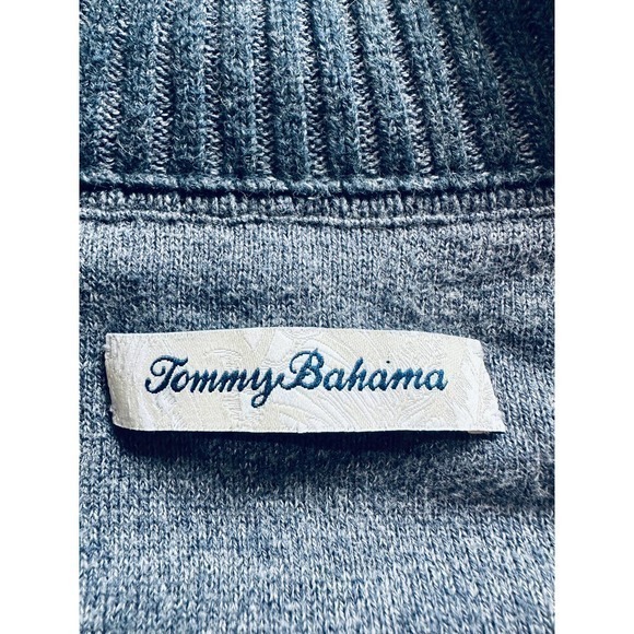 Tommy Bahama Mens Medium Quarter Zip‎ Long Sleeve Pullover Knit Sweater Medium - Picture 4 of 7
